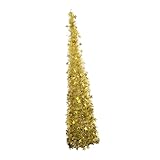 Warmhm Bleistift Künstlicher Weihnachtsbaum Zusammenklappbare Bleistiftbäume Weihnachtsbaum Zusammenklappen Glitzernder Weihnachtsbaum Tischdekorationen Goldrand Dekorativer Baum Faltbar