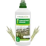 Purgrün® Chinaschilf-Dünger 1 Liter – Schnell wirksame mineralische Rezeptur – Premium-Flüssigdünger mit Spurennährstoffen – NPK 10+4+6 – Stärkt die Widerstandskraft – Für intensive Blattfärbung