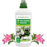 Purgrün® Dipladenia-Dünger | Organisch-mineralische Rezeptur | Premium-Flüssigdünger mit Spurennährstoffen | NPK 8+8+6 | Mit Guano & Aqua Plus | Für leuchtende Blüten & gesundes Wachstum | 1 Liter