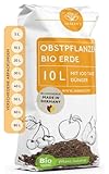 Bio Erde für Obstpflanzen & Obsterde 10 L - Pflanzerde mit 30% weniger Torf - Universalerde - Obst Erde - Erde für Apfelbaum, Kirschen und andere Obstbäume - Erde Garten