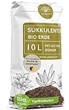 Sukkulentenerde 10 L - Sukkulenten Erde mit Dünger - Um 40% torfreduziert - Erde Sukkulenten - Sukkulenten+Erde - Sukkulenten Substrat - Auch als Kakteenerde und Kaktuserde geeignet