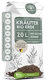 Kräutererde Bio 20 L | Lockere Erde für Kräuterpflanzen Mit Wurzelaktivator | Kräuter Erde Für Aromatische Kräuterpflanzen