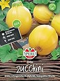 Sperli Zucchinisamen Midas, F1 83605 - Ertragreiche gelbe Zucchini, bewährte Sorte, ideal für sonnige Lagen, nährstoffreiche Erde, Anbau von Mai bis Juni, Saatgut für 8 Pflanzen