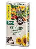 Floragard Bio-Erde Vielseitig 1x50 Liter - Universalerde für alle Pflanzen drinnen und draußen - torffrei und vegan